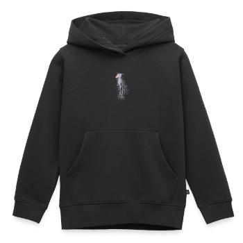Cordon de chaussures Oiseau Oiseau Oiseau Observateur des oiseaux - Sweat Premium à capuche enfant bio - noir - Devant - AI Model Kid Male (0cm)