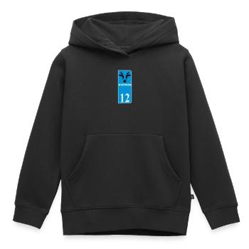 Aveyron - Kinder Premium Organic Hoodie - Schwarz - Vorne - AI Model Kid Male (0cm)