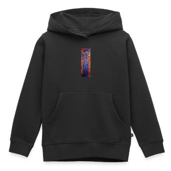 ÉLÉGANCE - Sweat Premium à capuche enfant bio - noir - Devant - AI Model Kid Male (0cm)