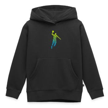 Basketballer Symbole Jungen Basketball - Kinder Premium Organic Hoodie - Schwarz - Vorne - AI Model Kid Male (0cm)
