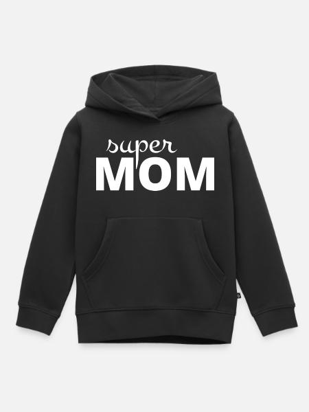 Super Mutter - Kinder Premium Organic Hoodie - Schwarz