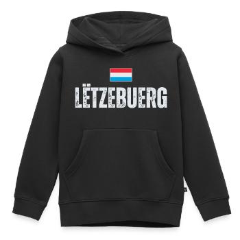 Flag of Luxembourg, Luxembourg patriot - Kids Premium Organic Hoodie - black - Front - AI Model Kid Male (0cm)