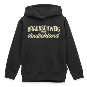 Braunschweig Deutschland - Kinder Premium Organic Hoodie - Schwarz - Vorne - AI Model Kid Male (0cm)