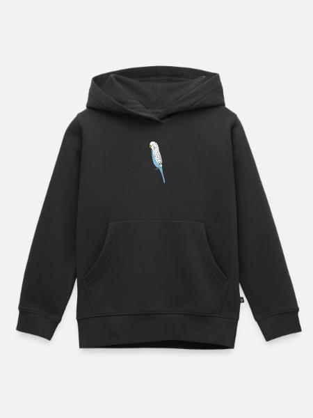 Wellensittich - Kinder Premium Organic Hoodie - Schwarz