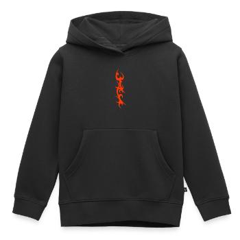 Tribal Cyber Sigil Cybersigilisme Impressionnant Pour Cyber - Sweat Premium à capuche enfant bio - noir - Devant - AI Model Kid Male (0cm)