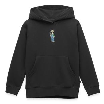 Lama Landwirt Mistgabel Bauernhof - Kinder Premium Organic Hoodie - Schwarz - Vorne - AI Model Kid Male (0cm)