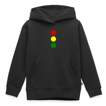 Ampel - Kinder Premium Organic Hoodie - Schwarz - Vorne - AI Model Kid Male (0cm)
