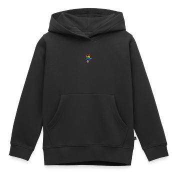 Rock ´n Roll - I Love You, Eis am Stiel Regenbogen - Kinder Premium Organic Hoodie - Schwarz - Vorne - AI Model Kid Male (0cm)