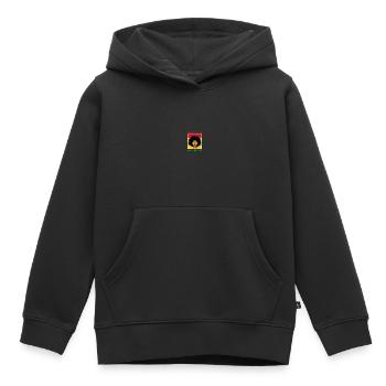 Jolie noire et éduquée - American African Queen - Sweat Premium à capuche enfant bio - noir - Devant - AI Model Kid Male (0cm)