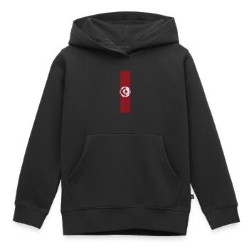 Tunisie - Sweat Premium à capuche enfant bio - noir - Devant - AI Model Kid Male (0cm)