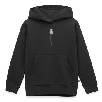 Mohn Kapsel - Kinder Premium Organic Hoodie - Schwarz - Vorne - AI Model Kid Male (0cm)