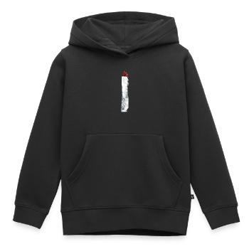 I – decorative character – winter - Kids Premium Organic Hoodie - black - Front - AI Model Kid Male (0cm)