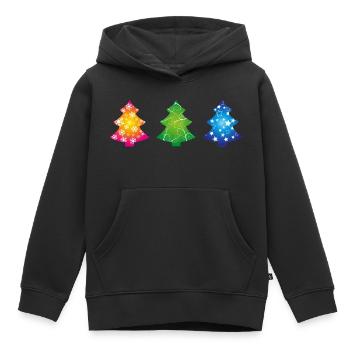 Weihnachtsbäume - Kinder Premium Organic Hoodie - Schwarz - Vorne - AI Model Kid Male (0cm)