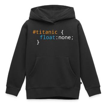 Css Puns - Titanic - Kids Premium Organic Hoodie - black - Front - AI Model Kid Male (0cm)