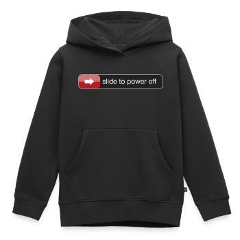 slide to power off baby - Kinder Premium Organic Hoodie - Schwarz - Vorne - AI Model Kid Male (0cm)