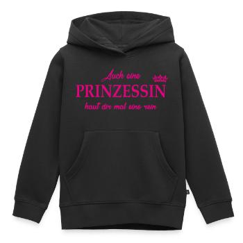 Prinzessin haut rein - Kinder Premium Organic Hoodie - Schwarz - Vorne - AI Model Kid Male (0cm)