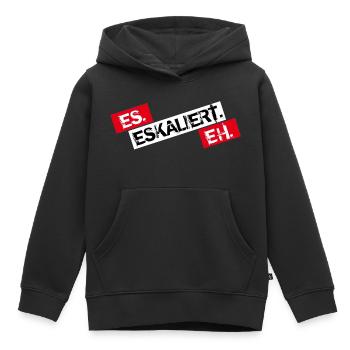 Es Eskaliert Eh - Kinder Premium Organic Hoodie - Schwarz - Vorne - AI Model Kid Male (0cm)