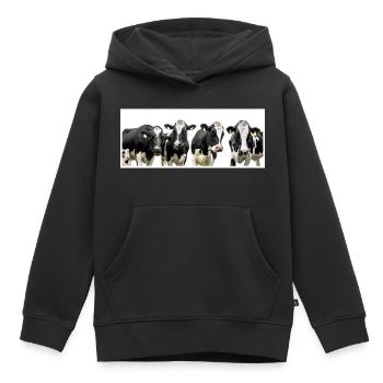cows - Kids Premium Organic Hoodie - black - Front - AI Model Kid Male (0cm)