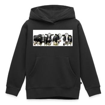 Cows! - Kids Premium Organic Hoodie - black - Front - AI Model Kid Male (0cm)