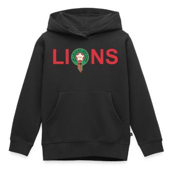 Löwen - Kinder Premium Organic Hoodie - Schwarz - Vorne - AI Model Kid Male (0cm)