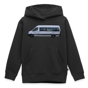 Camping-car AUS et NZ - Sweat Premium à capuche enfant bio - noir - Devant - AI Model Kid Male (0cm)
