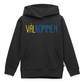 Willkommen Flagge Patriot Geschenk Heimat Schweden - Kinder Premium Organic Hoodie - Schwarz - Vorne - AI Model Kid Male (0cm)