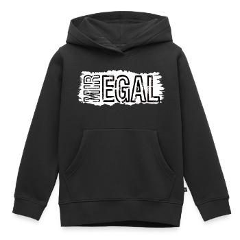 MIR EGAL - Kinder Premium Organic Hoodie - Schwarz - Vorne - AI Model Kid Male (0cm)