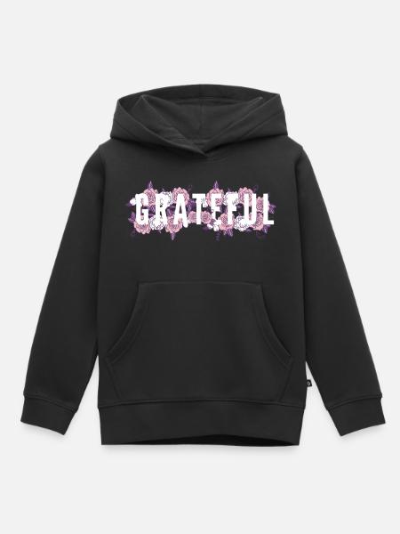 Dankbar - Kinder Premium Organic Hoodie - Schwarz