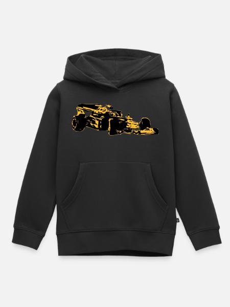 Voiture de course - Sweat Premium à capuche enfant bio - noir
