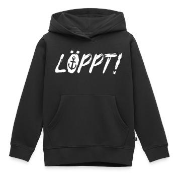 Löppt Plattdeutsch Norddeutschland - Kinder Premium Organic Hoodie - Schwarz - Vorne - AI Model Kid Male (0cm)