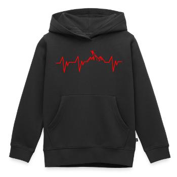 Snowboard Snowboarder - Sweat Premium à capuche enfant bio - noir - Devant - AI Model Kid Male (0cm)