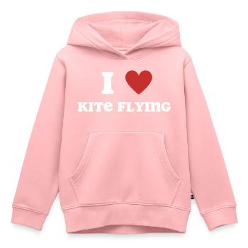 I Love Kite Flying - Kids Premium Organic Hoodie - rose - Front - AI Model Kid Female (0cm)