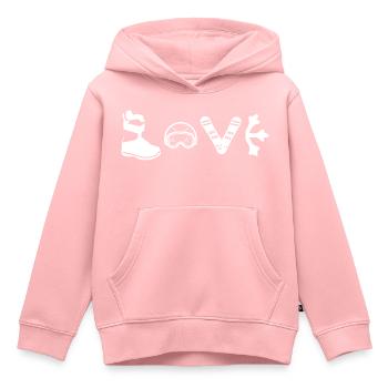 Snowboard Snowboarder - Sweat Premium à capuche enfant bio - rose - Devant - AI Model Kid Female (0cm)