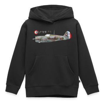 Hawk 75 - Sweat Premium à capuche enfant bio - noir - Devant - AI Model Kid Male (0cm)