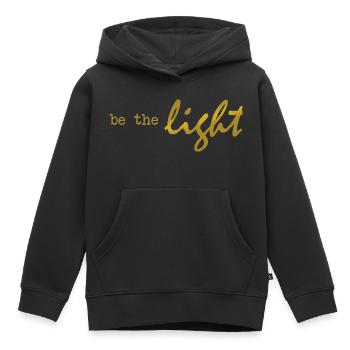 Sei das Licht - Christian Clothing - Kinder Premium Organic Hoodie - Schwarz - Vorne - AI Model Kid Male (0cm)