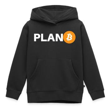 BITCOIN - Kids Premium Organic Hoodie - black - Front - AI Model Kid Male (0cm)