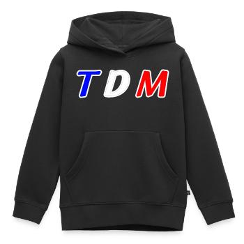 Tdm - Kinder Premium Organic Hoodie - Schwarz - Vorne - AI Model Kid Male (0cm)