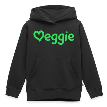 Veggie - Kinder Premium Organic Hoodie - Schwarz - Vorne - AI Model Kid Male (0cm)