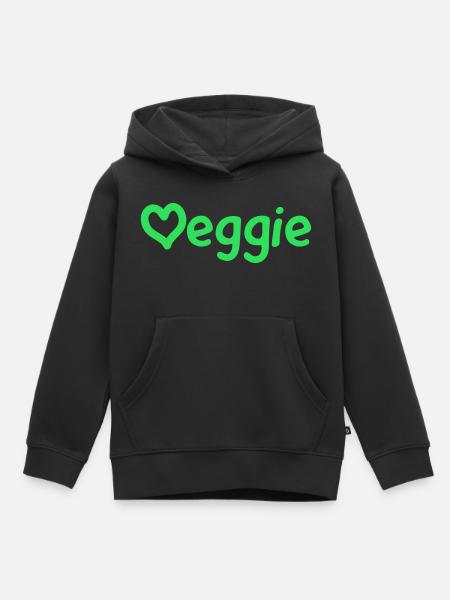 Veggie - Kinder Premium Organic Hoodie - Schwarz
