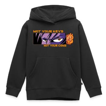 Bitcoin, Not your keys not your Coins - Kinder Premium Organic Hoodie - Schwarz - Vorne - AI Model Kid Male (0cm)