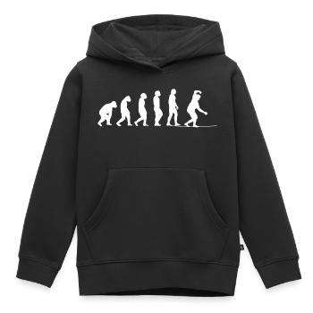 Slackline Cadeau Slackliner Tricklining - Sweat Premium à capuche enfant bio - noir - Devant - AI Model Kid Male (0cm)