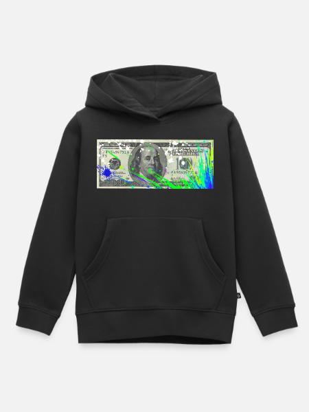 Dollar - Kinder Premium Organic Hoodie - Schwarz