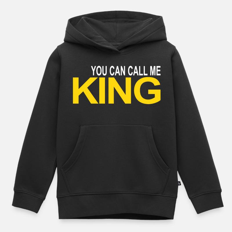 appelez-moi KING - Sweat Premium à capuche enfant bio - noir