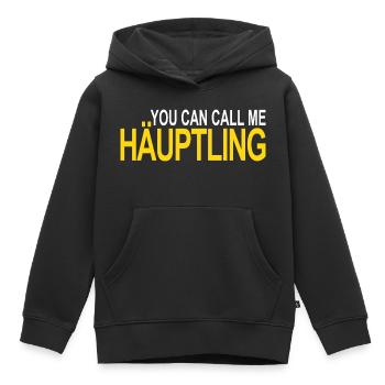appelez-moi Chef - Sweat Premium à capuche enfant bio - noir - Devant - AI Model Kid Male (0cm)