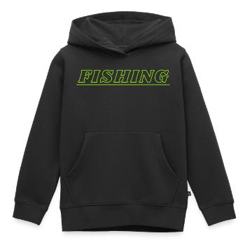 Fish - Kids Premium Organic Hoodie - black - Front - AI Model Kid Male (0cm)