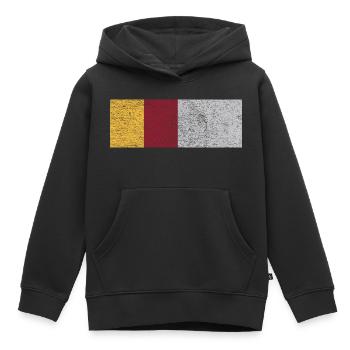 Roma Flag - Kids Premium Organic Hoodie - black - Front - AI Model Kid Male (0cm)