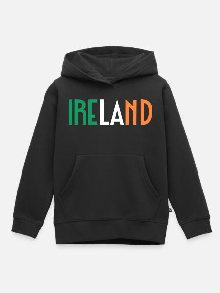 Irland - Kinder Premium Organic Hoodie - Schwarz