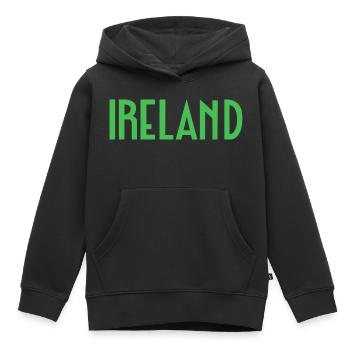 Irland - Kinder Premium Organic Hoodie - Schwarz - Vorne - AI Model Kid Male (0cm)