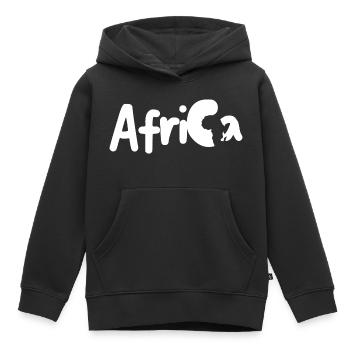 Afrique - Sweat Premium à capuche enfant bio - noir - Devant - AI Model Kid Male (0cm)