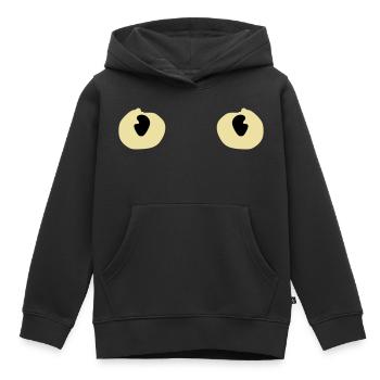 Katze Katzenaugen Augen Haustier Katzen Kätzchen - Kinder Premium Organic Hoodie - Schwarz - Vorne - AI Model Kid Male (0cm)